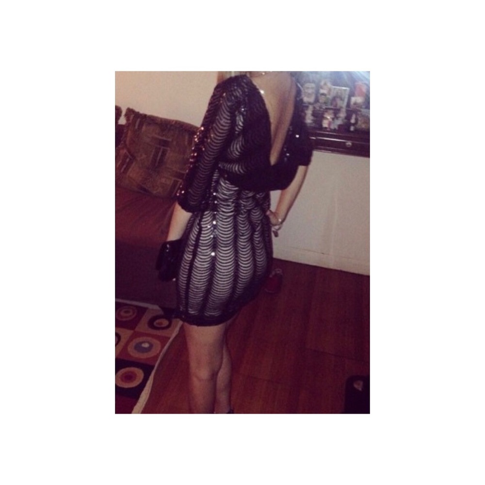 Black sequins dress